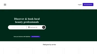 Screenshot of Styleseat.com