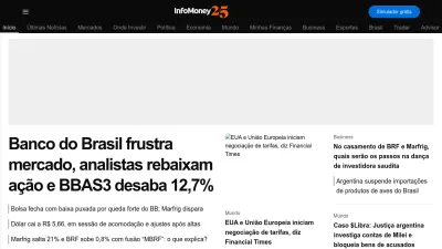 Screenshot of Infomoney.com.br