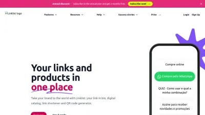 Screenshot of Linklist.bio