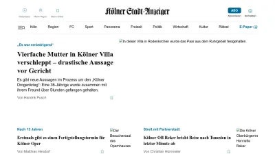 Screenshot preview of ksta.de
