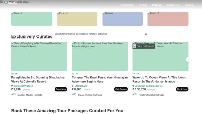 Screenshot of Tripoto.com