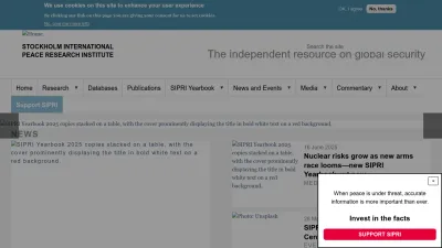 Screenshot preview of sipri.org