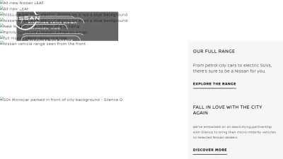 Screenshot of Nissan.co.uk