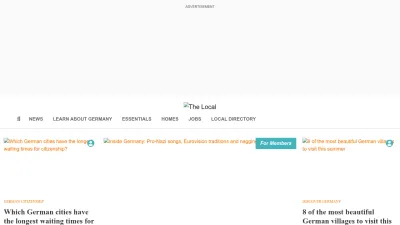 Screenshot of Thelocal.de