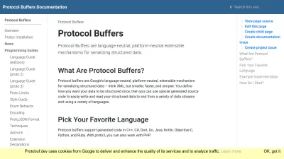 Screenshot preview of protobuf.dev