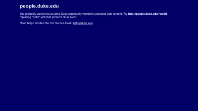Screenshot of People.duke.edu