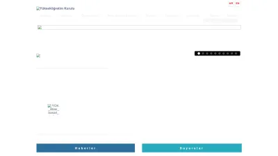 Screenshot of Yok.gov.tr
