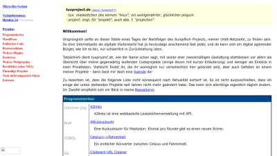 Screenshot of Tuxproject.de