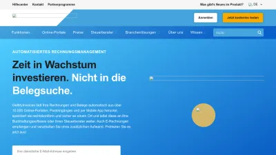 Screenshot of Getmyinvoices.com