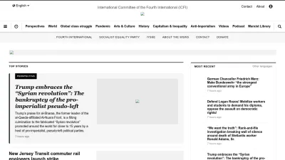 Screenshot of Wsws.org