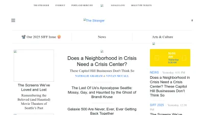 Screenshot of Thestranger.com