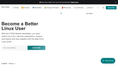 Screenshot of Itsfoss.com