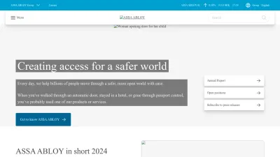 Screenshot of Assaabloy.com