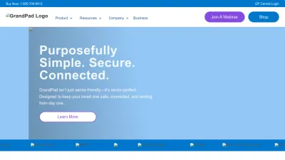 Screenshot of Grandpad.net