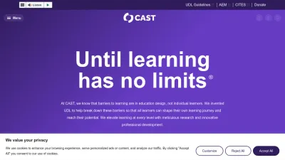 Screenshot of Cast.org