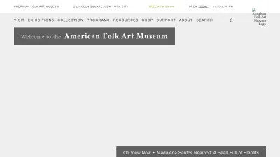 Screenshot of Folkartmuseum.org
