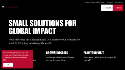 Screenshot preview of uga.edu