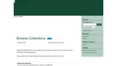 Screenshot of Digitalcommons.calpoly.edu