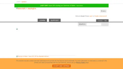 Screenshot of Aescripts.com