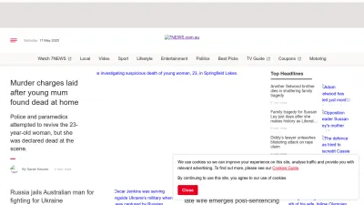 Screenshot of 7news.com.au