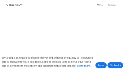 Screenshot of Arvr.google.com