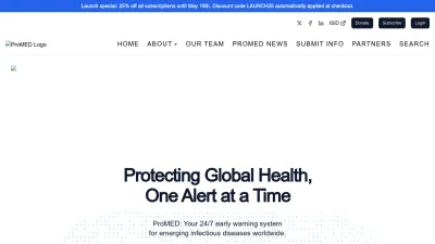 Screenshot of Promedmail.org