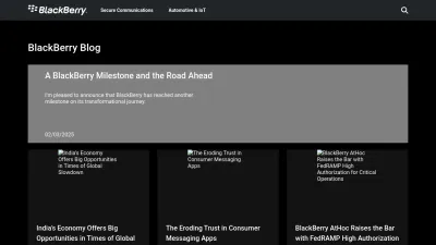 Screenshot of Blogs.blackberry.com