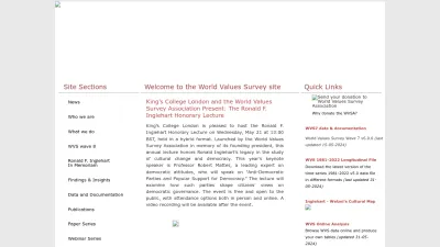 Screenshot of Worldvaluessurvey.org