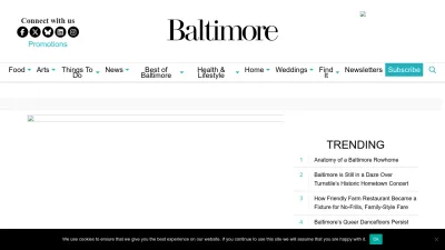 Screenshot preview of baltimoremagazine.com