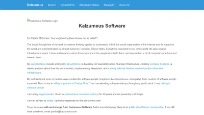 Screenshot of Kalzumeus.com