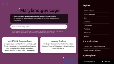 Screenshot of Maryland.gov