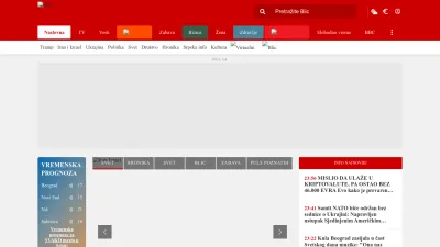 Screenshot preview of blic.rs