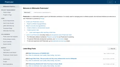 Screenshot of Phabricator.wikimedia.org