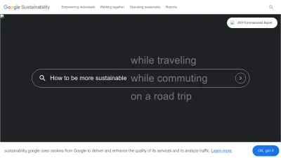 Screenshot of Sustainability.google