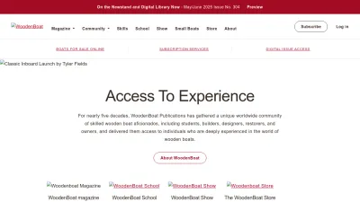 Screenshot preview of woodenboat.com