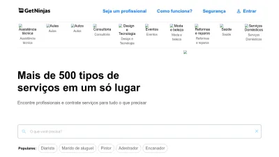 Screenshot of Getninjas.com.br