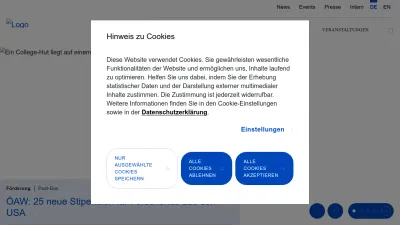 Screenshot preview of oeaw.ac.at