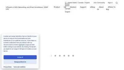 Screenshot of Qnap.com