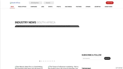 Screenshot of Bizcommunity.com