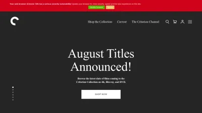 Screenshot of Criterion.com