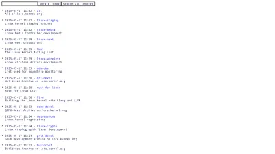 Screenshot of Lore.kernel.org