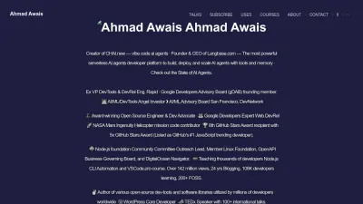 Screenshot of Ahmadawais.com