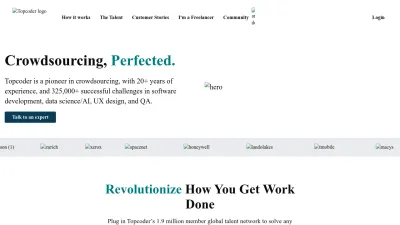 Screenshot of Topcoder.com