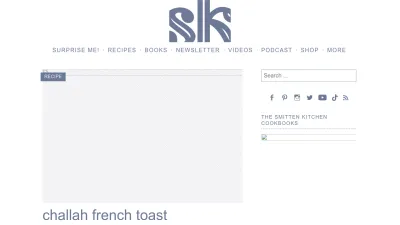Screenshot preview of smittenkitchen.com