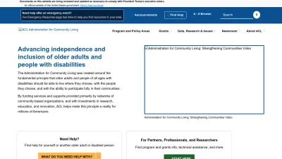 Screenshot of Acl.gov