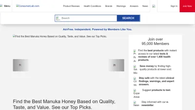 Screenshot of Consumerlab.com