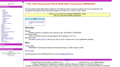 Screenshot of Www2005.org
