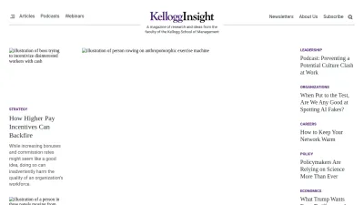 Screenshot of Insight.kellogg.northwestern.edu
