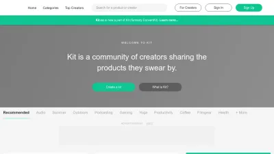 Screenshot of Kit.co