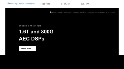 Screenshot of Marvell.com